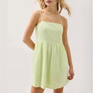 Richer Poorer Pale Lime Green Spaghetti-Strap Mini Dress XS